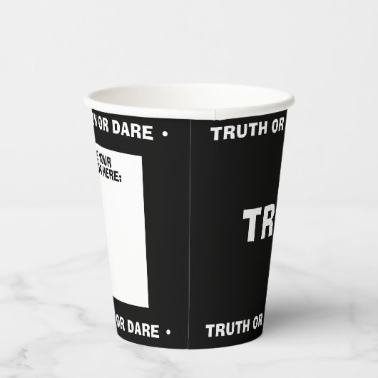 Wahrheit oder wagen Beer Pong Party Game TRUTH Bla Pappbecher (Rechts)