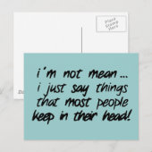 Wahrheit Postkarte (Vorne/Hinten)