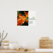 Wahrheit Psalm 145:18 Orangefarbenes Poster (Küche)