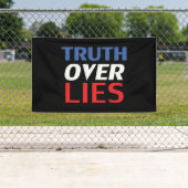 Wahrheit über Lügen - rot, weiß, blau, schwarz Banner (Insitu)