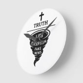 Wahrheit über Lügen Runde Wanduhr (Winkel)