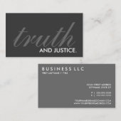 Wahrheit und Gerechtigkeit. (Farbanpassbar) Visitenkarte (Vorne/Hinten)