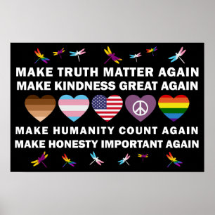 Wahrheit wieder wichtig machen Freundlichkeit wied Poster