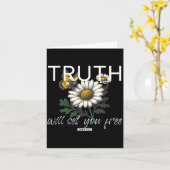 Wahrheit wird Sie Johannes 8 32 Daisy  Karte (Gelbe Blume)