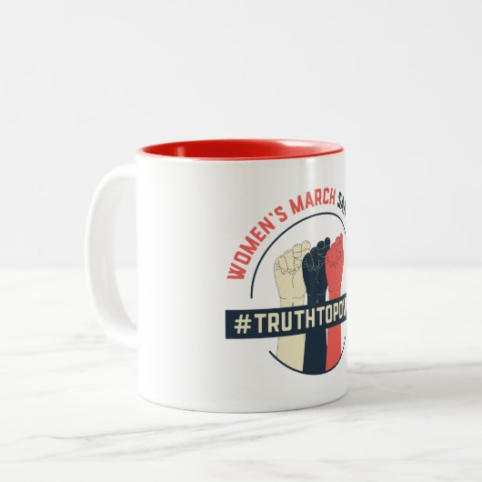 Wahrheit zur Power-Kaffee-Tasse Zweifarbige Tasse (Vorderseite Links)