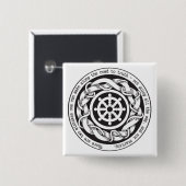 Wahrheits-Dharma-Rad Button (Vorne & Hinten)