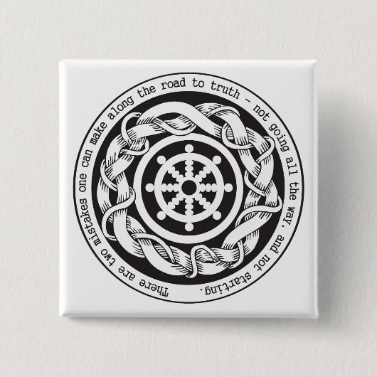 Wahrheits-Dharma-Rad Button (Vorderseite)