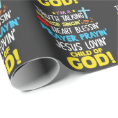 Wahrheits-Lob-Segen betet das Kind des Gottes Geschenkpapier (Rolleneckpunkt)