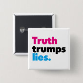 Wahrheits-Trumpf-Lügen-Knopf Button (Vorne & Hinten)