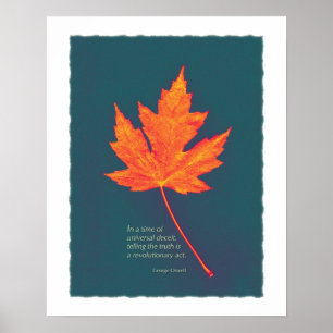 Wahrheits-Zitat-Kunst-Plakat Georges Orwell Poster