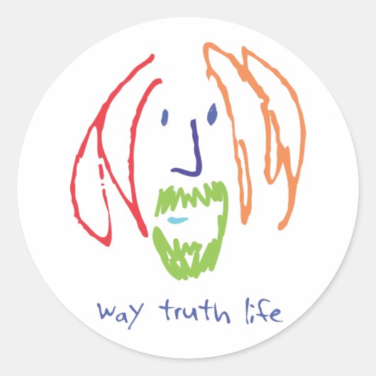 Wahrheitsleben Runder Aufkleber (Vorderseite)