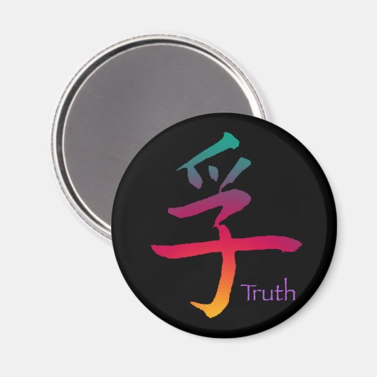 Wahrheitssymbol Magnet (Vorderseite/Rückseite)