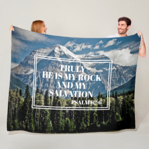 Wahrlich Er Mein Fels Christliches Bergfoto Fleecedecke