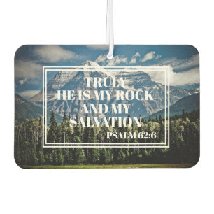 Wahrlich, er mein Rock Christlich Bible Verse Moun Autolufterfrischer