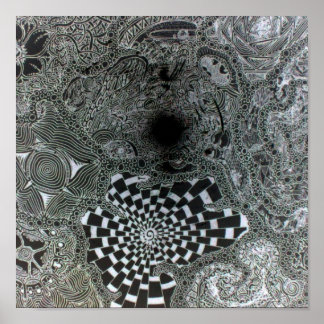 Wahrnehmung eines Schwarzen Loch Poster