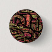 Wahrnehmung Inspiration Word Art Button (Vorderseite)
