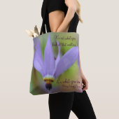 Wahrnehmung Inspiration Zitat Lila Blume Tasche (Von Nahem)