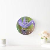 Wahrnehmung Zitat Lila Blume Inspiration Runde Wanduhr (Zuhause)