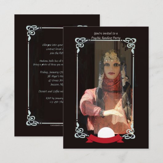 Wahrsager-Einladung Einladung (Vorne/Hinten)