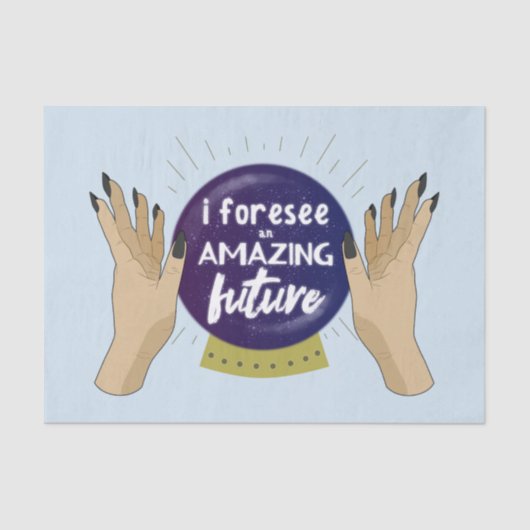 Wahrsager, psychischer, magischer Kristallball Seidenpapier (Vorderseite)