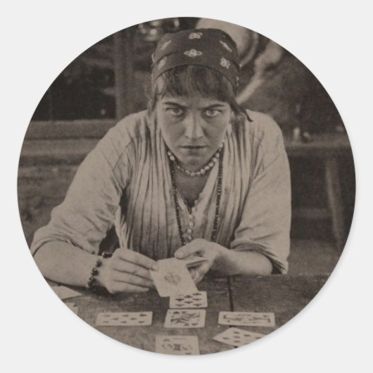 "Wahrsager" Rund Aufkleber Set (Vorderseite)
