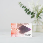 Wahrsager Tarot Kartenleger Pendel Zukunft lila Visitenkarte (Stehend Vorderseite)