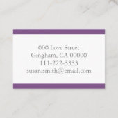 Wahrsager Tarot Kartenleger Pendel Zukunft lila Visitenkarte (Rückseite)