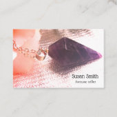 Wahrsager Tarot Kartenleger Pendel Zukunft lila Visitenkarte (Vorderseite)