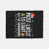 Wahrscheinlich alle Shenanigans Familie Xmas Ho st Fleecedecke (Vorderseite (Horizontal))