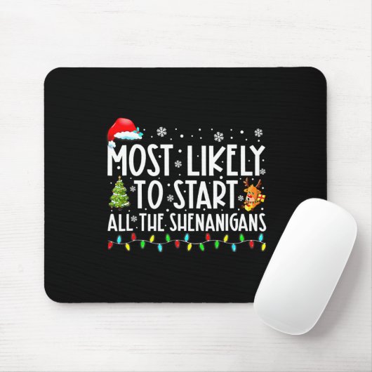 Wahrscheinlich alle Shenanigans Familie Xmas Ho st Mousepad (Mit Mouse)