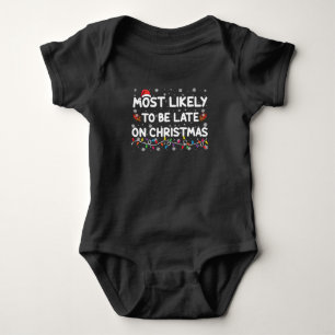 Wahrscheinlich am Weihnachtsmann-Pyjama zu spät ko Baby Strampler