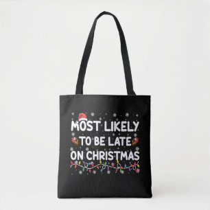 Wahrscheinlich am Weihnachtsmann-Pyjama zu spät ko Tasche