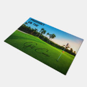 Wahrscheinlich auf dem Golfplatz Golf Liebhaber Fußmatte (Schrägansicht)