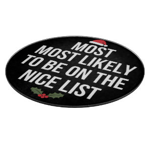 Wahrscheinlich auf der netten Liste Weihnachten Schneidebrett