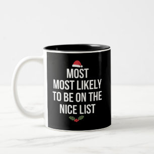Wahrscheinlich auf der netten Weihnachtsliste Zweifarbige Tasse