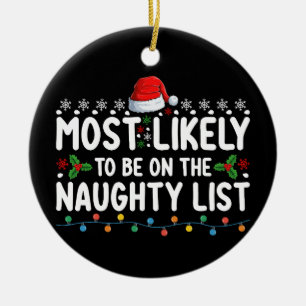 Wahrscheinlich auf der unartigen Liste Weihnachten Keramik Ornament