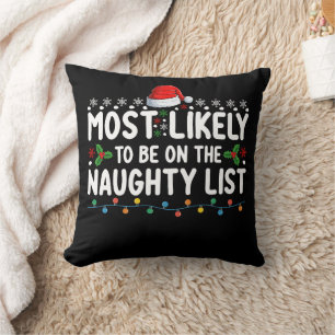 Wahrscheinlich auf der unartigen Liste Weihnachten Kissen