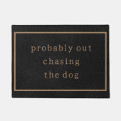 Wahrscheinlich aus der Jagd auf den Hund lustig Cu Fußmatte (Vorderseite)