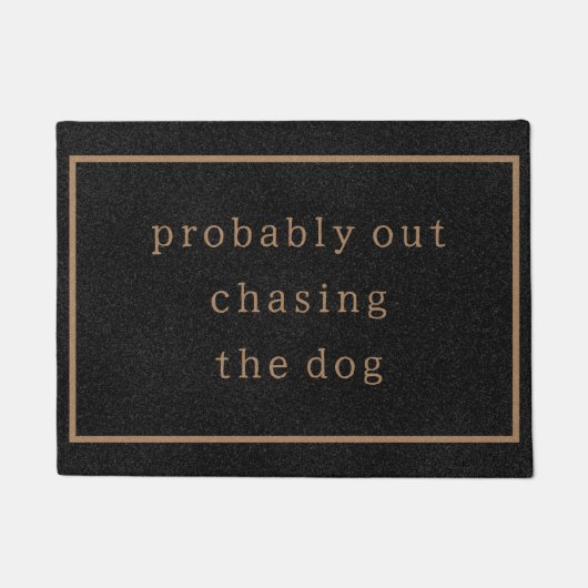 Wahrscheinlich aus der Jagd auf den Hund lustig Cu Fußmatte (Vorderseite)