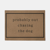 Wahrscheinlich aus der Jagd auf den Hund lustig Cu Fußmatte (Vorderseite)