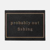 Wahrscheinlich aus Fischen Funny Custom Black Tren Fußmatte (Vorderseite)