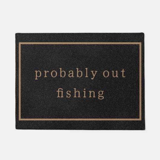 Wahrscheinlich aus Fischen Funny Custom Black Tren Fußmatte (Vorderseite)