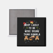Wahrscheinlich Betrunkener als Kamala Magnet (Vorderseite/Rückseite)