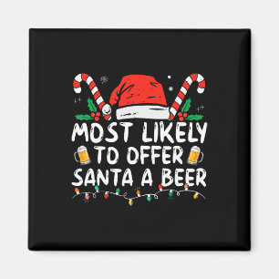 Wahrscheinlich bietet Santa ein Bier lustiges Trin Magnet