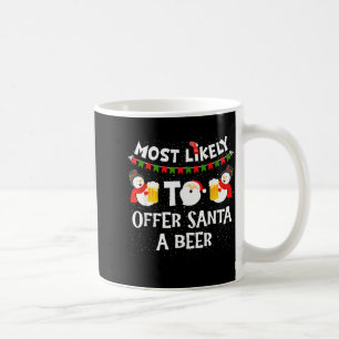 Wahrscheinlich bietet Santa einen Bier-Schneemann  Kaffeetasse