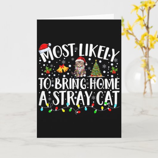 Wahrscheinlich bringt Chr ein herrenloses Katze na Karte (Gelbe Blume)