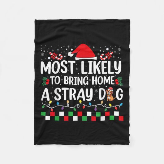 Wahrscheinlich bringt Weihnachten Fu einen streune Fleecedecke (Vorderseite)