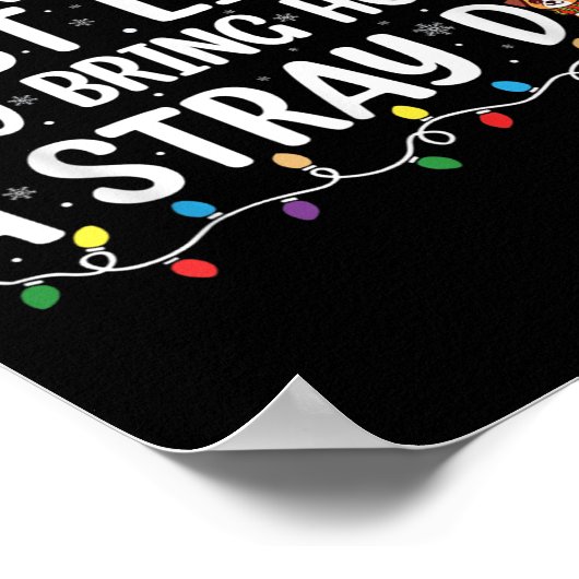 Wahrscheinlich bringt Weihnachten Fu einen streune Poster (Ecke)