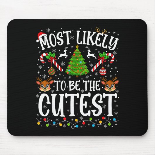 Wahrscheinlich das süßeste Weihnachts-Matching-Fa Mousepad (Vorne)