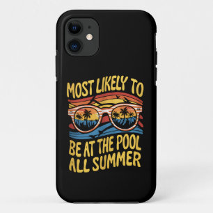 Wahrscheinlich den ganzen Sommer am Pool - Groovy Case-Mate iPhone Hülle